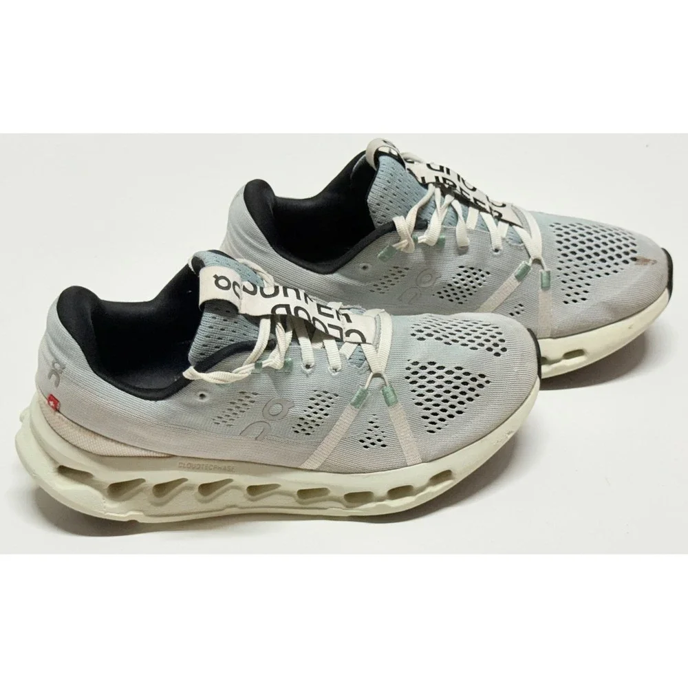 On Running Cloudsurfer Glacier White Women Running Shoes 3WD10442078 US 8.5